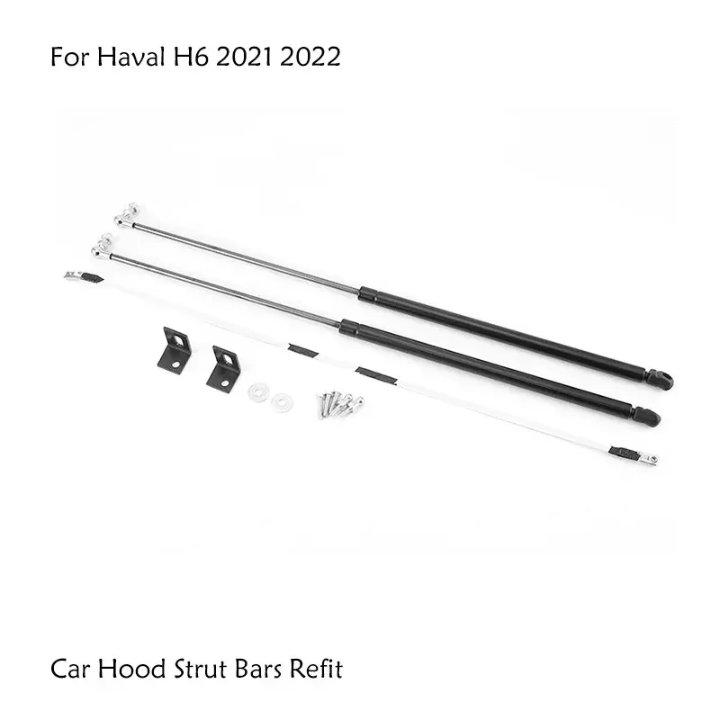 Frente Hood gás Struts Shock Absorber, Suportes de elevação, Car Styling Acessórios para Haval H6 2021 2022 2023 2024