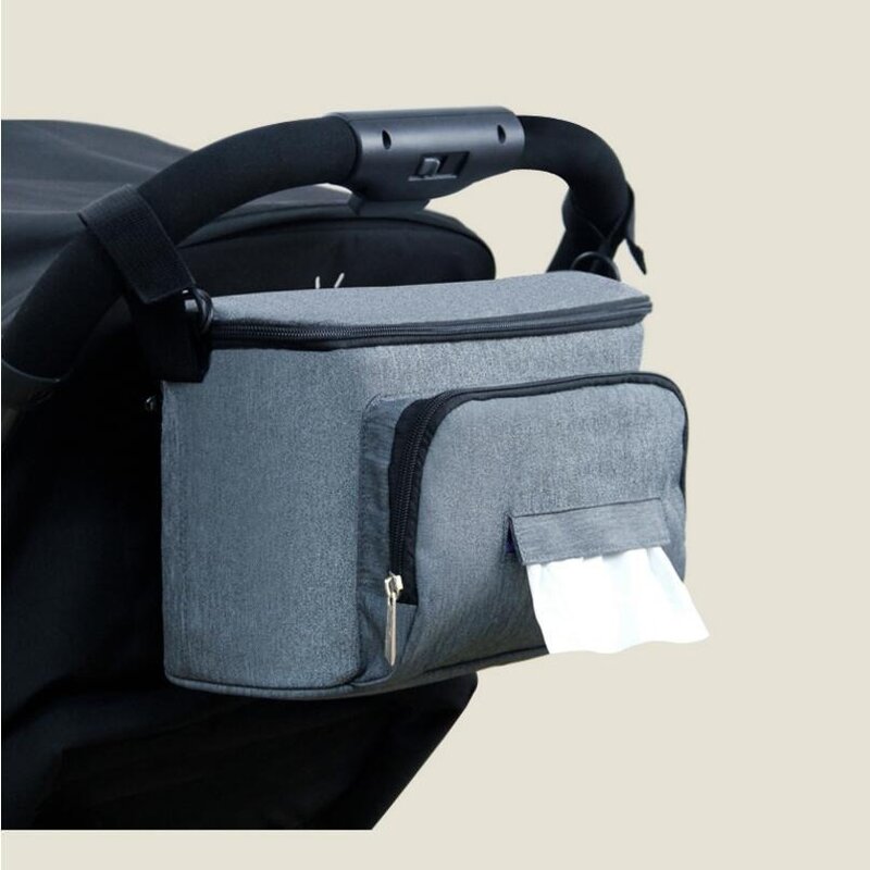 Baby Stroller Organizer Bag Mummy Diaper Bag Hook Baby Carriage Waterproof Large Capacity Stroller Accessories Travel Nappy