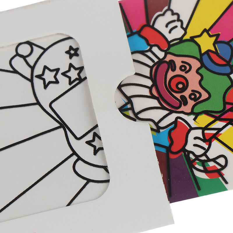 Мини-размер меняющий Цвет клоун карточка волшебные фокусы игрушки сценический магический реквизит