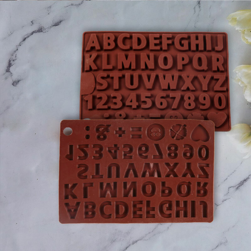 Силиконовая форма для шоколада с буквами на английском языке, буквенно-Цифровая форма для конфет, печенья, желе, льда, выпечки, украшения для торта, семейный набор, подарки
