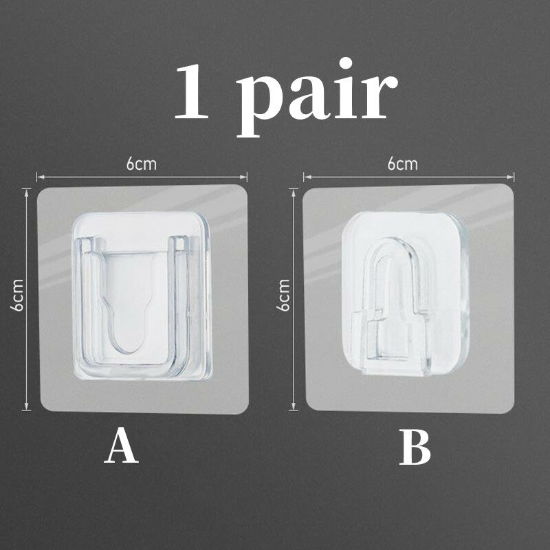 10/5 Pairs Double Sided Adhesive Wall Hooks Invisible Traceless Snap Hook Wall Storage Holder Bathroom Kitchen Bedroom Hook Kit