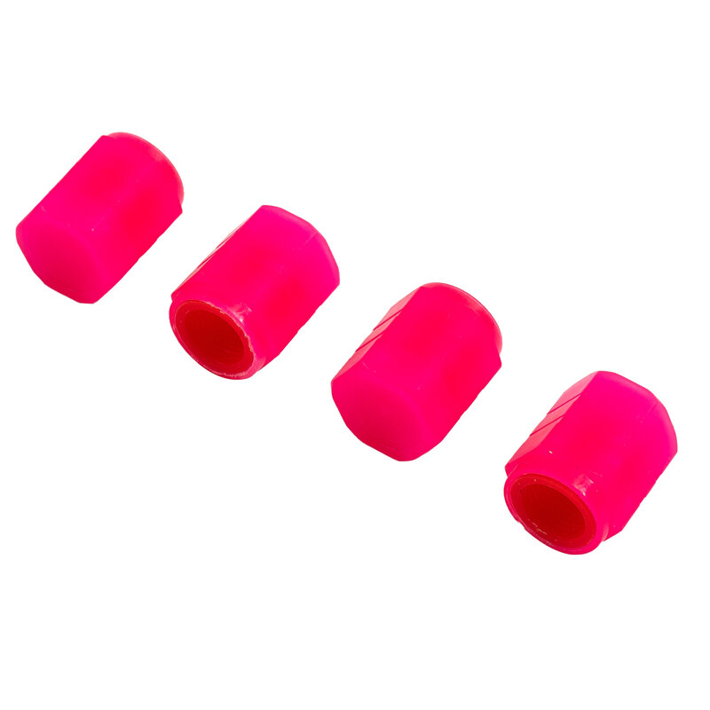 Protect Tire Valve Tip Car Accessories Car Tire Valve Cap Car Wheel Tire Cover New Accessories Dustproof Fluorescent Pink