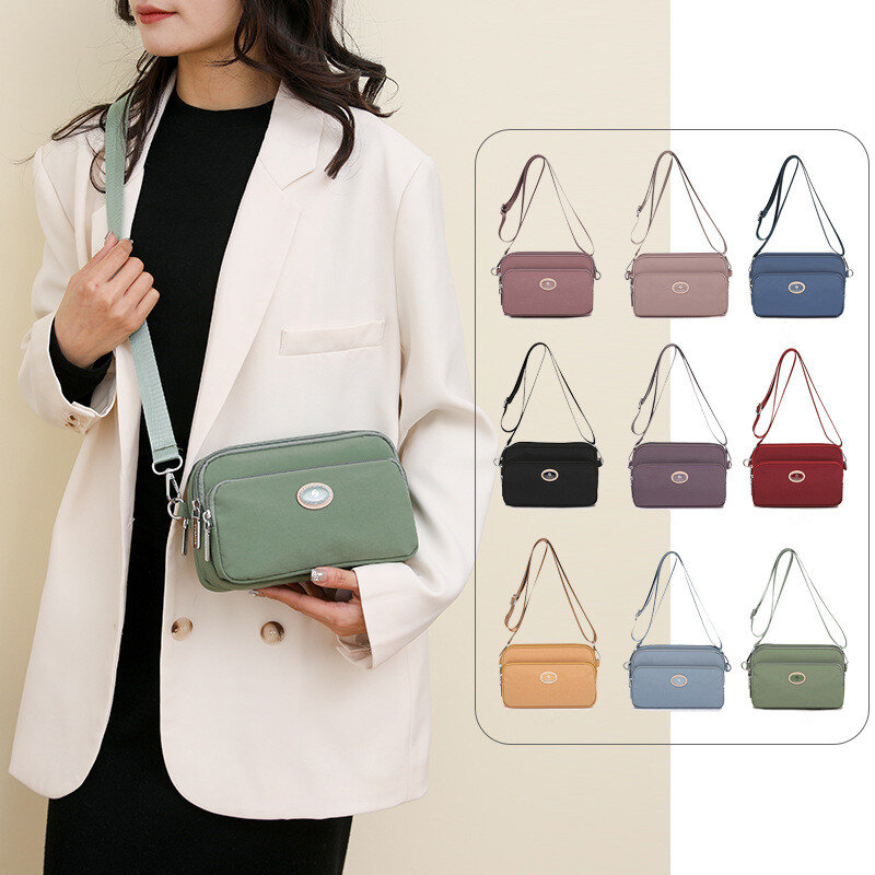 Fashion Women Crossbody Zipper Mobile Phone Shoulder Bag Lady Female Multifunction Handbag Purse New Hot 2024