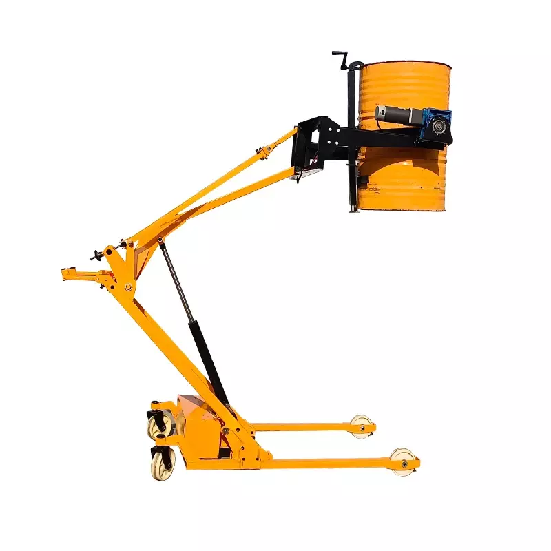 Curved Arm Elevated Stacker 350kg Small Manual Foldable Hydraulic Pallet Stacker Machine Hand Push Electric Oil Drum Lifter