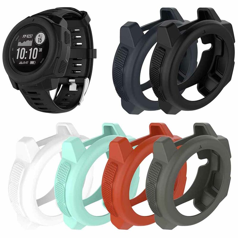 Silicone Protector Case For Garmin Instinct Soft Protective Shell Cover Frame