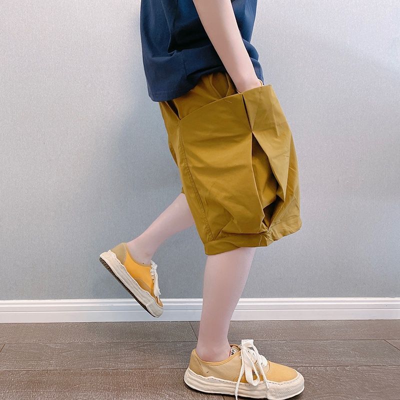 EOENKKY/ Brand Men Trend Cargo Shorts Men'S Solid Color Pocket Shorts Summer New Fashion Casual Straight Shorts Male Ropa Hombre