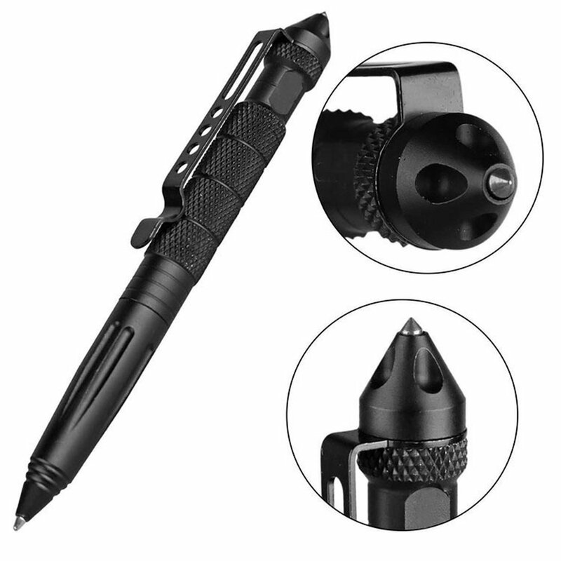 Multi-Purpose Tungsten Steel Self Defense Tactical Pen, Proteção de segurança Ferramenta de Defesa Pessoal, Window Breaker, Anti-Skid, 2023