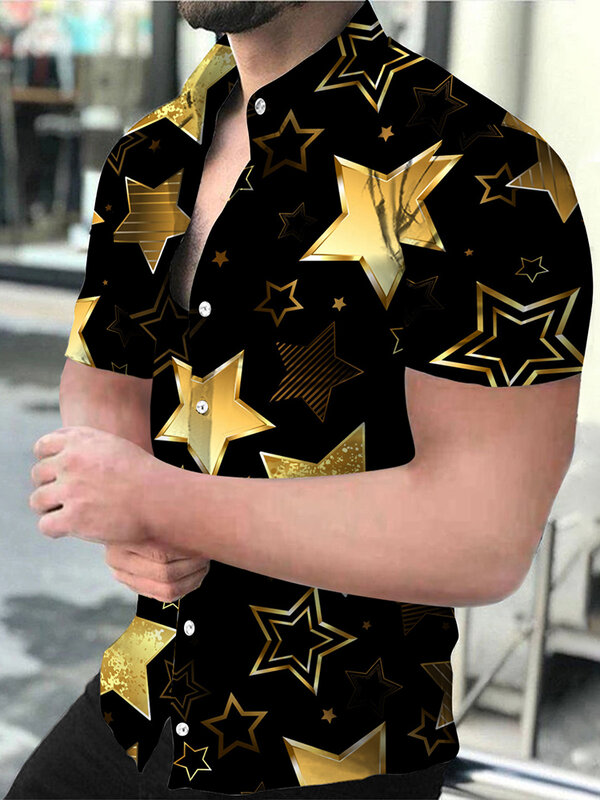 Luksusowa koszula sowa 3d koszule z nadrukiem mężczyzn moda damska bluzka w za dużym rozmiarze męska koszula z klapą plaża odzież męska Bussiness