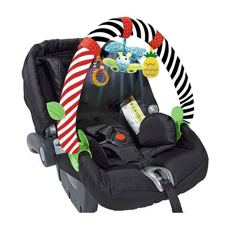 Infant Baby Stroller Arch Toy Play Bar Fun Newborns Sensory Activity Adjustable for Bouncers and Car Safe Seat Bed Hanging Toys