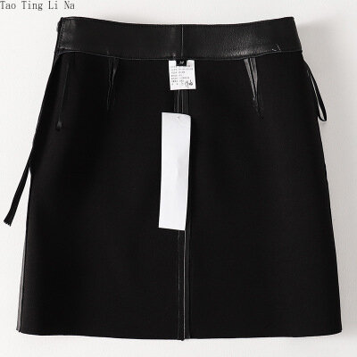 Tao Ting Li Na New Fashion Genuine Real Sheep Leather Skirt H43