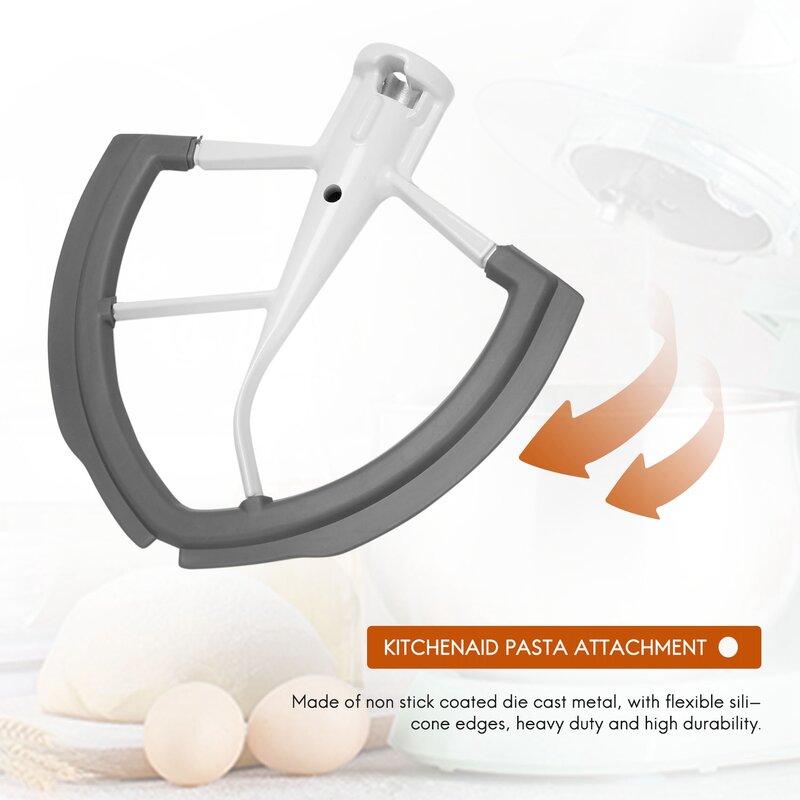 Pengocok tepi fleksibel untuk mangkuk peralatan dapur berdiri Mixer - 6 Quart pengaduk adonan dengan tepi silikon fleksibel