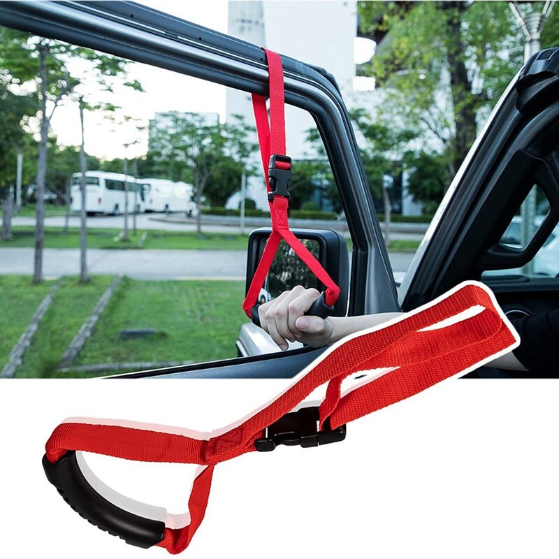 Car Standing Aid Safety Grab Handle Adjustable Vehicle Support Portable Nylon Grip Handle Car Assist Device