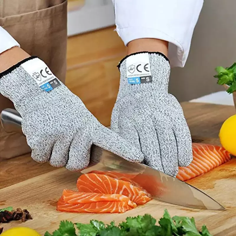 Schnitt feste hochfeste Handschuhe der Stufe 5 Verschleiß feste Anti-Pannen-Anti-Rutsch-Küchengeräte zubehör Anti-Schnitt-Handschuhe