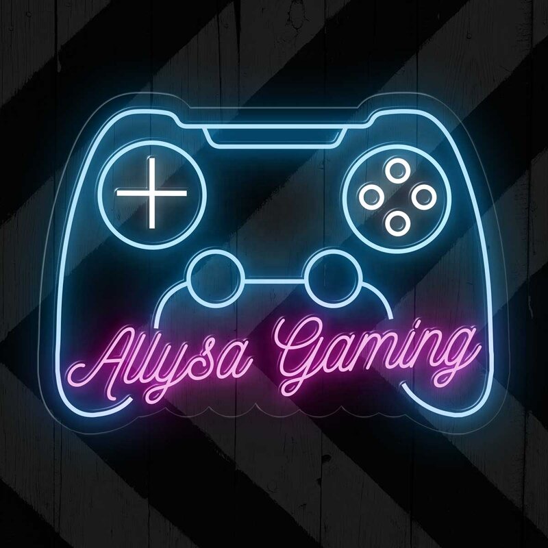 Custom Gaming Neon Sign: Gamer Room Wall Decor & Accessories | Custom Neon Sign Dropshipping | LED Neon Light