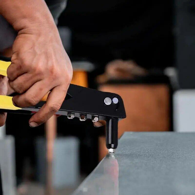 Set rivettatrice per utensili manuali pistole per rivetti Pop professionali riparazione domestica strumento per dadi per rivetti manuali con 40 rivetti ciechi 2.4mm 3.2mm 4.0mm 4.8mm