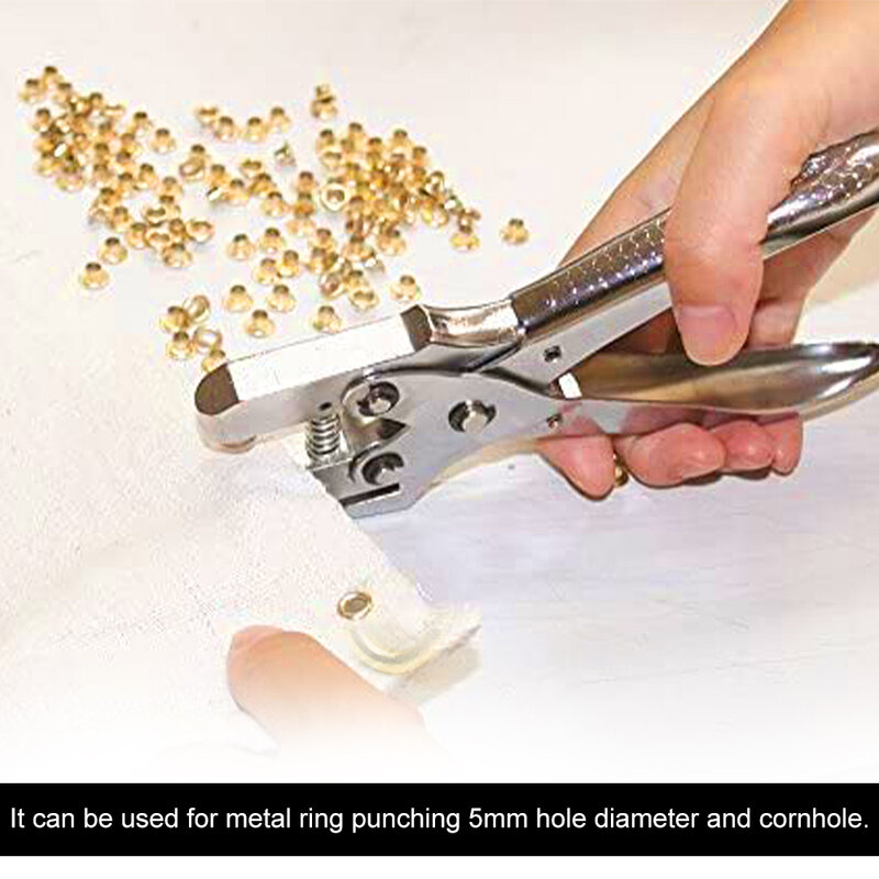 Alat instalasi pistol Rivet tangan Tang memanfaatkan paku keling logam Stomatal untuk Sabuk Kulit Tang lubang Punch