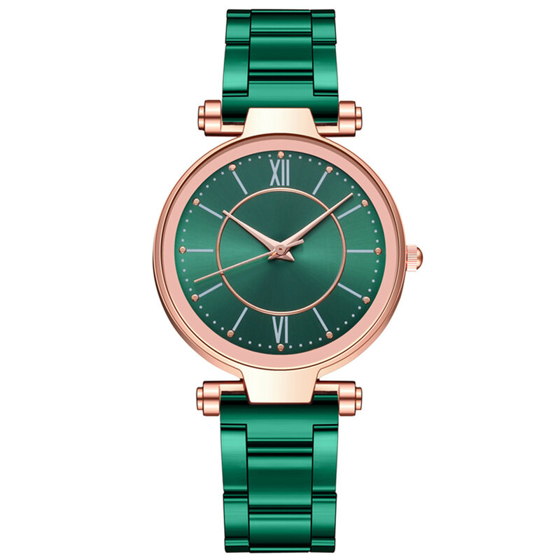 Jam tangan wanita mewah tali gelang baja tahan karat jam tangan kasual fesyen wanita jam tangan kuarsa jam tangan wanita kasual