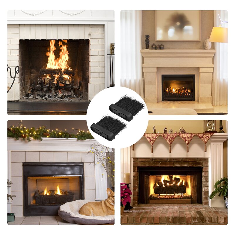 Brosse de cheminée durable pour la maison, brosses de foyer, accessoires de livres noirs, outils de feu, recharge de tête, haute qualité, chaud