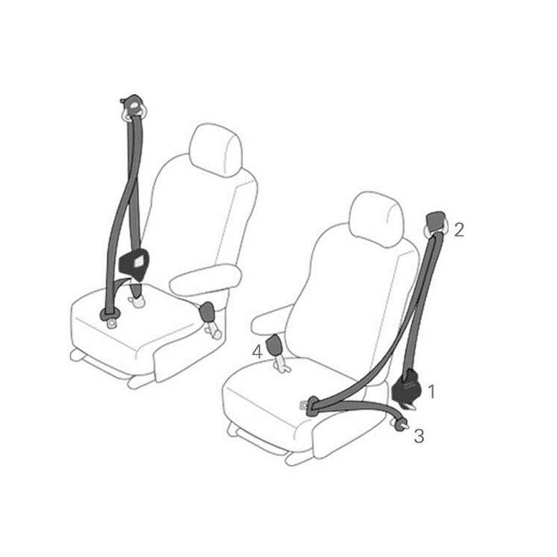 Kit di montaggio della cintura di sicurezza dell'auto a tre punti sedili anteriori e posteriori con accessori per cinture di sicurezza modificati per auto Rvs scuolabus bus