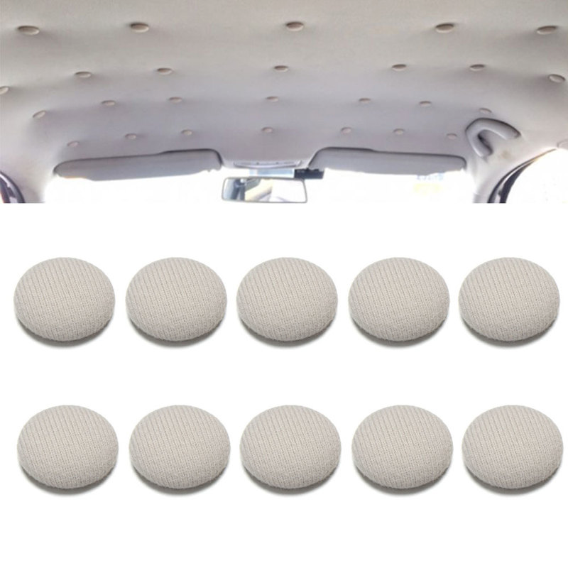 10pcs Car Interior Roof Buckles Headliner Ceiling Cloth Fastener Clips Screw Caps Automotive Care Fabric Buckle Rivets Retainer