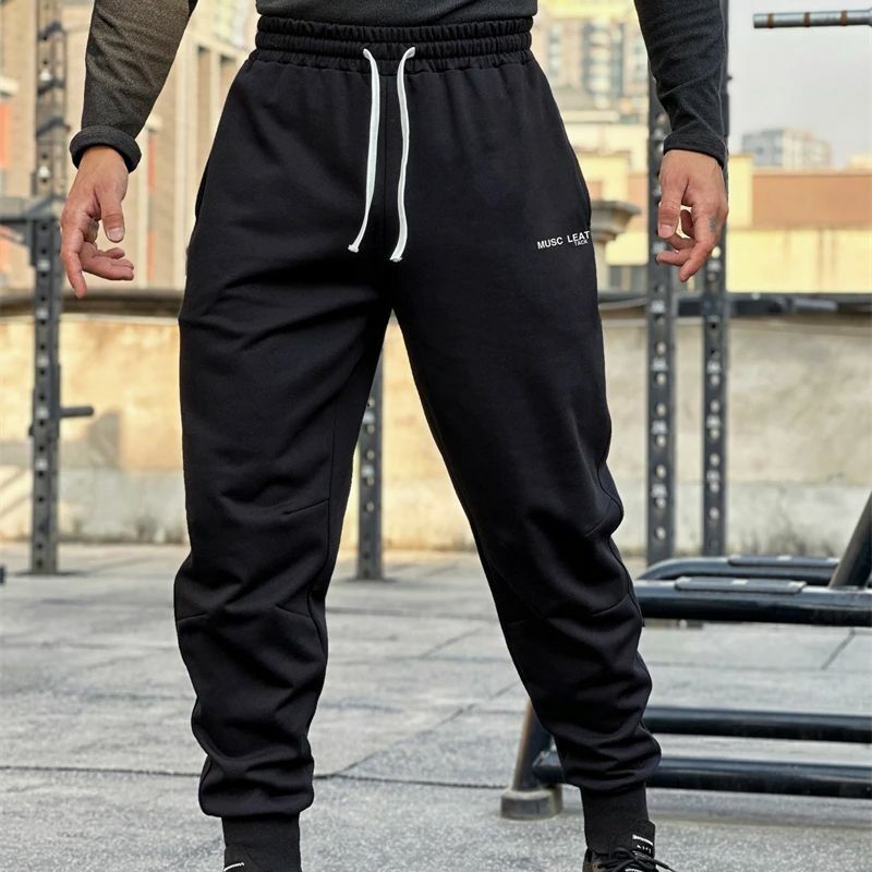 Nowa odzież uliczna bawełniane spodnie męskie luźne spodnie typu casual jogger outdoor do ćwiczeń sportowych fitness odzież męska