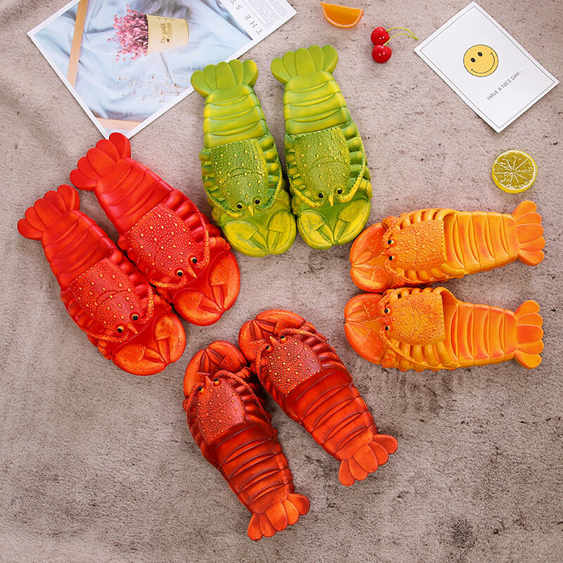 Śmieszne homary letnie męskie modne sandały klapki damskie dla mężczyzn damskie klapki homary śmieszne raki kapcie plażowe