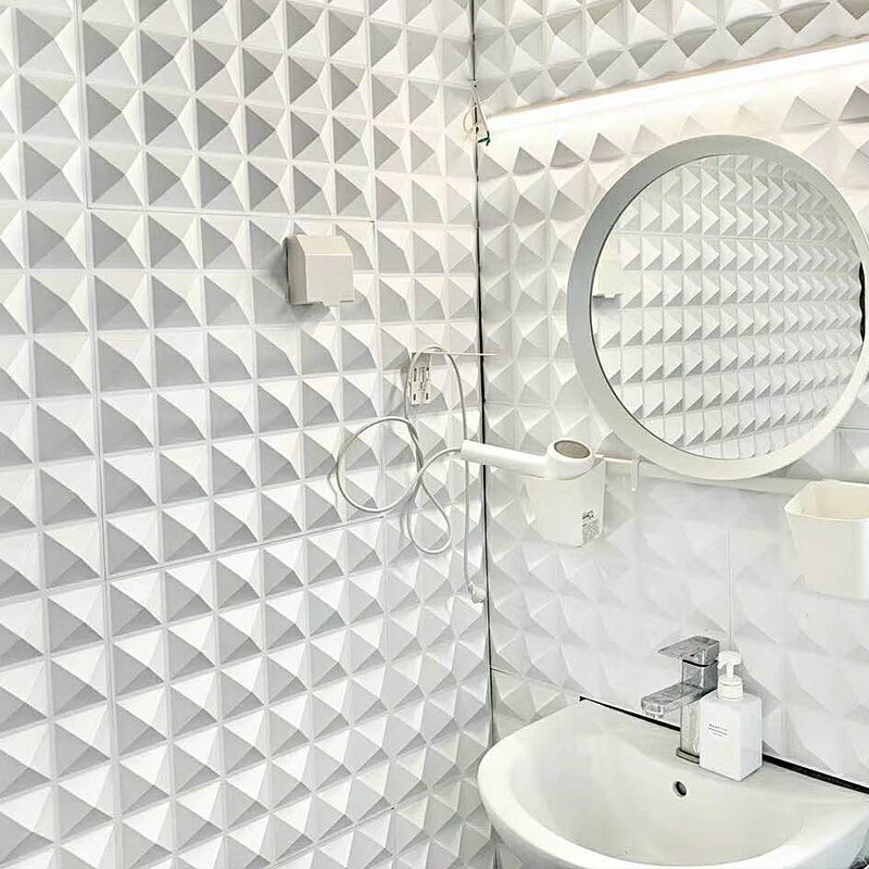 30cm remont ściany domu geometryczny panel ścienny 3D niesamoprzylepna naklejka ścienna 3D mozaika 3d tapeta pokój sufit łazienkowy