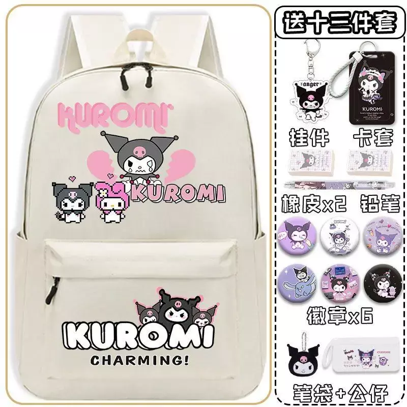 Sanrio New Coolomi Student Female Schoolbag Spine Protection Waterproof Durable Large Capacity Children Backpack
