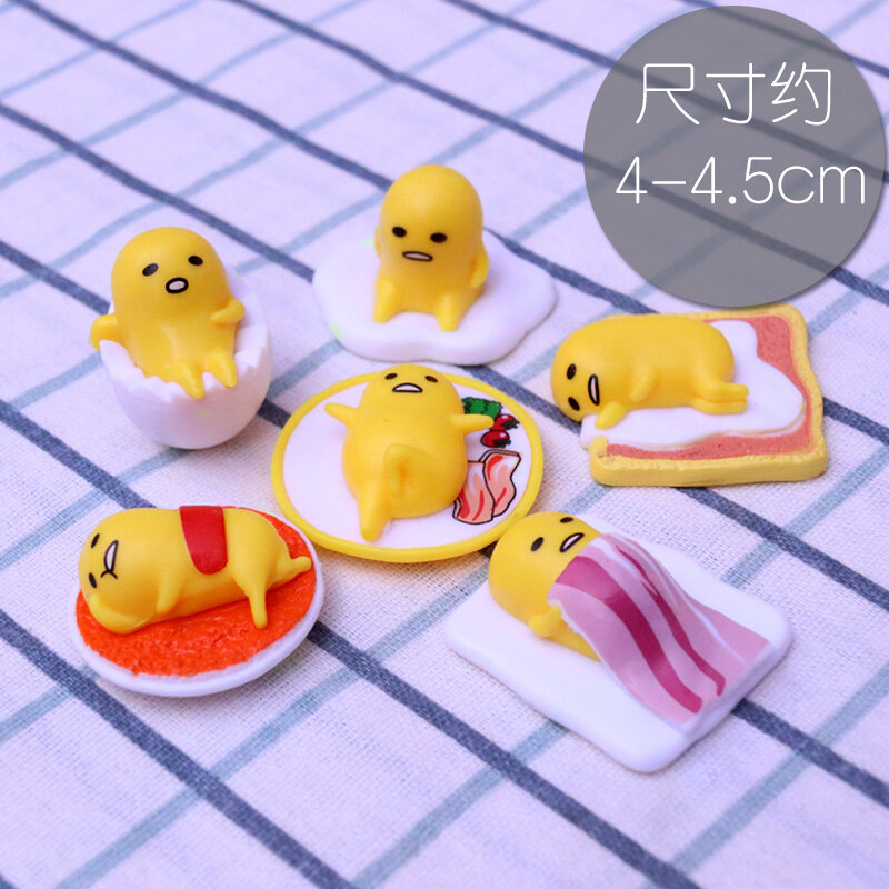 Giappone Anime gudemamas tuorlo uova pigre bambola giocattolo piccole figurine scatola cieca figure regali per bambini decorazione per auto da tavolo
