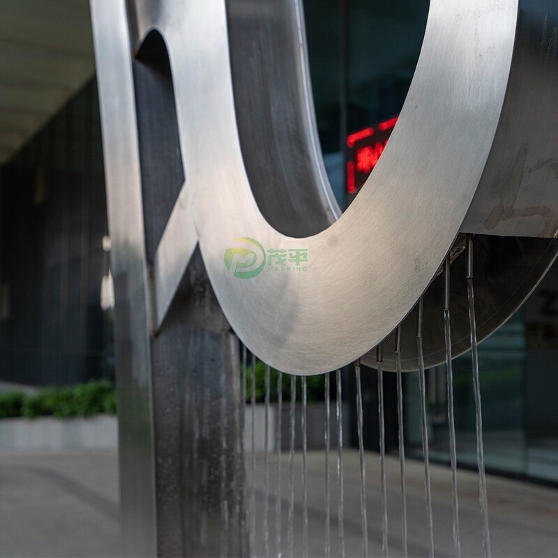 Escultura de arpa de fuente de agua de Metal para exteriores, moderna, a la venta, CSS-250
