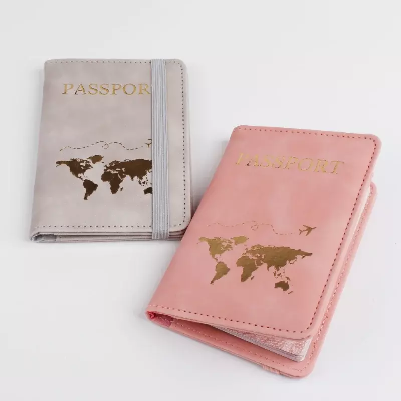 Juste de protection de passeport en cuir PU pour hommes et femmes, porte-passeport de voyage, étui pour carte d'identité professionnelle, porte-carte de crédit, sacs portefeuille, nouveau