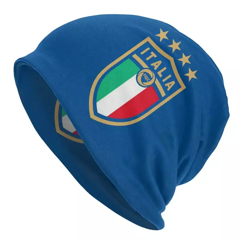 Italia FIGC Topi Bonnet ฮิปฮอปฤดูใบไม้ร่วงสกีหมวกบีนนี่สำหรับผู้ชายผู้หญิงหมวกถักอบอุ่นความร้อนยืดหยุ่นใช้ได้ทั้งชายและหญิง