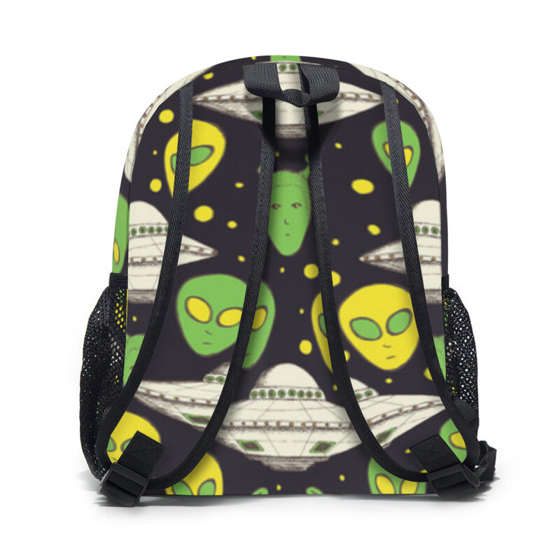 Tas anak-anak piring alien di gaya vintage tas anak-anak TK prasekolah ransel untuk anak laki-laki perempuan 3-4-6 tahun