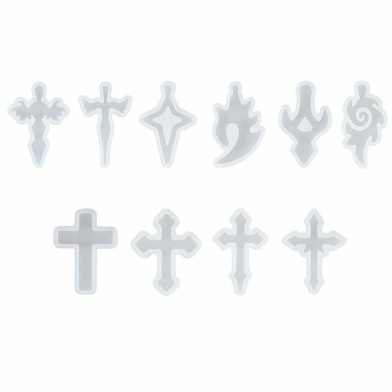 Модная силиконовая форма для подвесок в виде креста, создание украшений, литье, рукоделие, инструменты «сделай сам», ожерелье, подвеска, подарок B85D