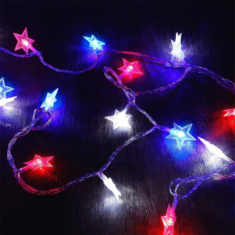 Luces de hadas de estrellas para interiores, luces centelleantes para colgar en la pared con decoraciones navideñas para fiestas, dormitorios y bodas, 479