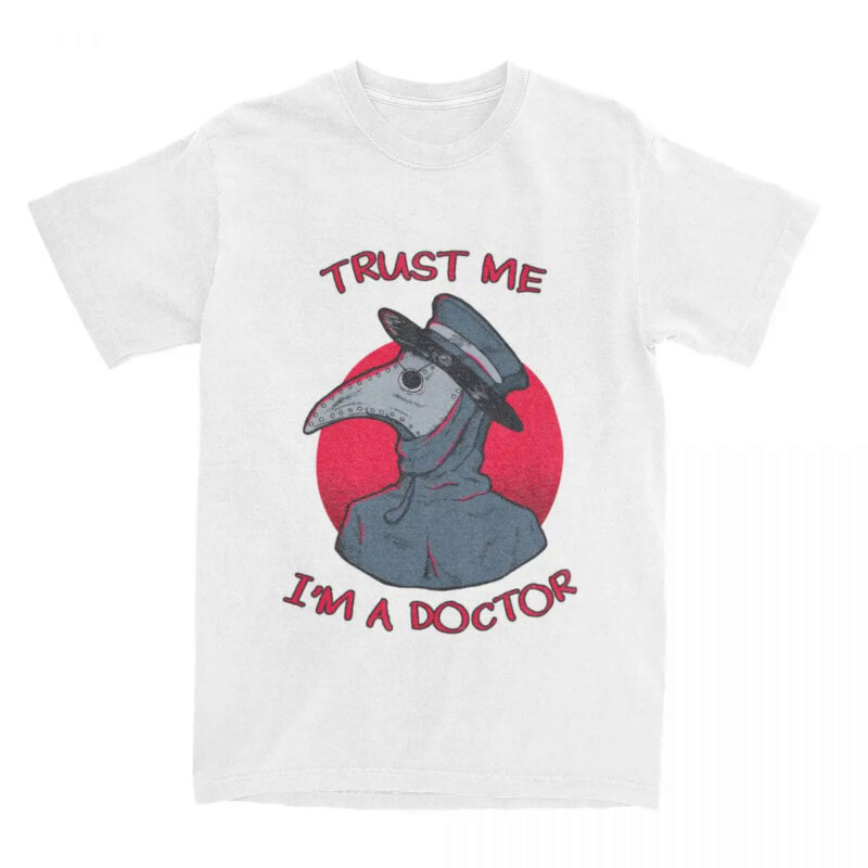 Camiseta de manga curta para homens e mulheres, roupas de algodão gola redonda, estilo vintage, "eu sou um médico", "eu sou um médico", engraçado
