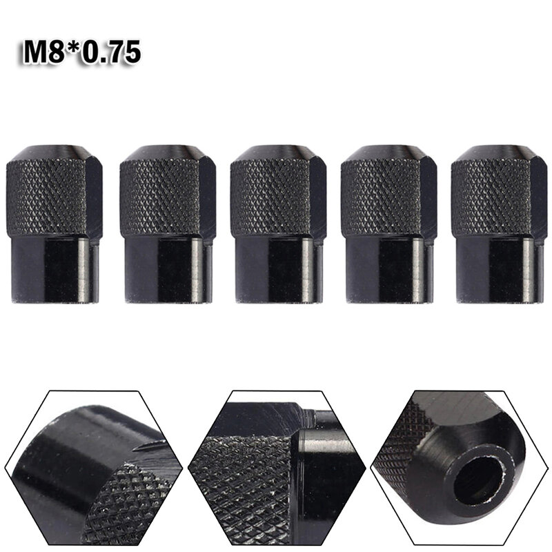 5pcs M8x0.75 Chuck Nuts Collet Thread Easy Install Fastening Chuck Nut Electric Grinder Accessories Universal Rotary Tool