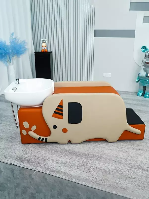 Fryzjerski szampon łóżko cartoon dziecięce łóżko słoń umyte fryzjerskie dzieci.