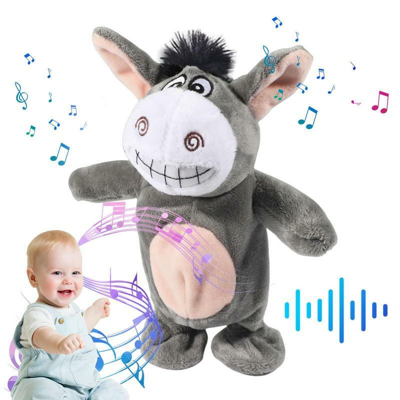 Brinquedo elétrico do luxuoso do burro do canto, Falando e cantando, Brinquedo animal interativo, Musical musical recheado