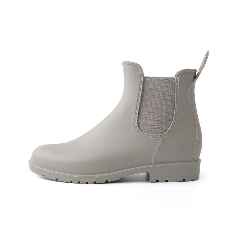 Comemore-zapatos de agua antideslizantes para mujer, Botas de lluvia impermeables, de goma, cortas, estilo Chelsea, a la moda, 43