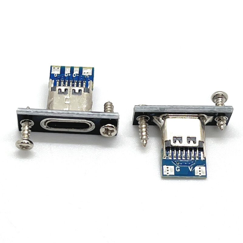 USB Jack Tipo-C Impermeável 2Pin 4Pinstrip linha de solda conjunta Conector Fêmea Jack Porta de Carregamento USB Tipo C Conector de Soquete