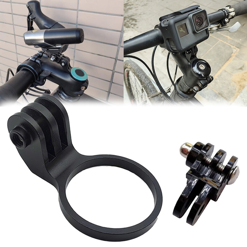 1pc Bike Headset Kit adattatore per montaggio su fotocamera supporto per stelo per bicicletta con braccio di prolunga per accessori per stelo per cuffie da bici da 28.6mm