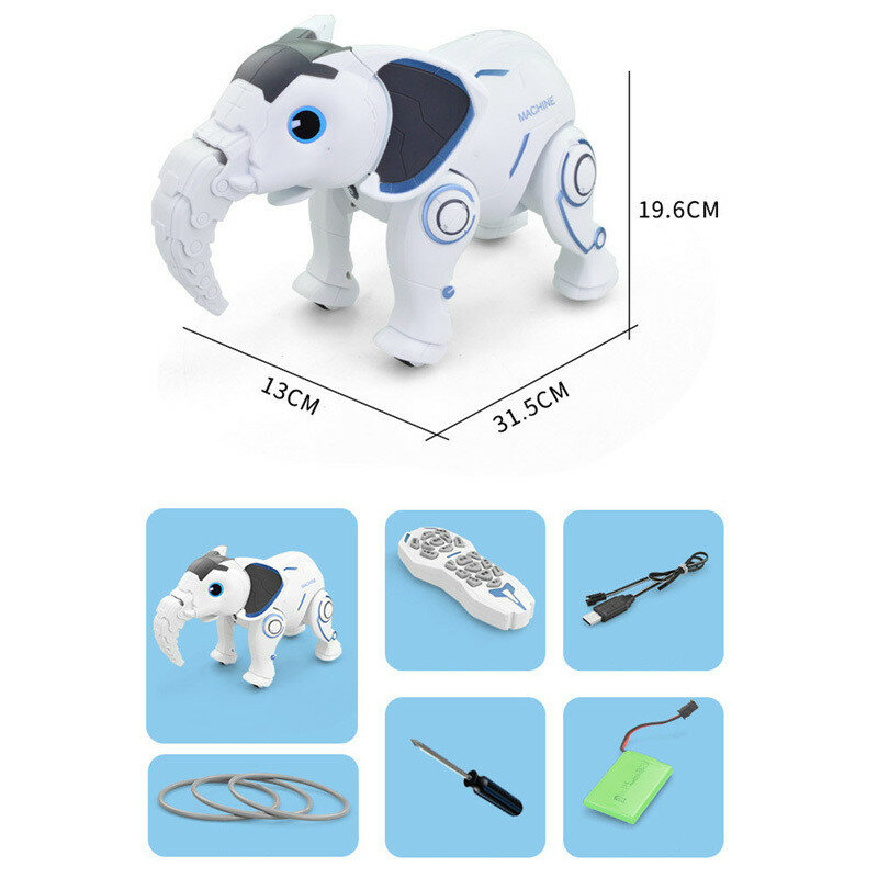 2020 أحدث جودة عالية RC Pet الذكية روبوت البرمجة الذكية الفيل ألعاب روبوتية يمكن الغناء الرقص RC ألعاب حيوانات هدايا