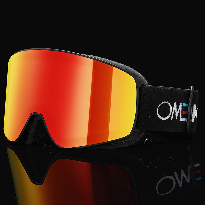 Брендовые новые двухслойные незапотевающие лыжные очки OMEKOL, маска для сноуборда, очки для снегохода