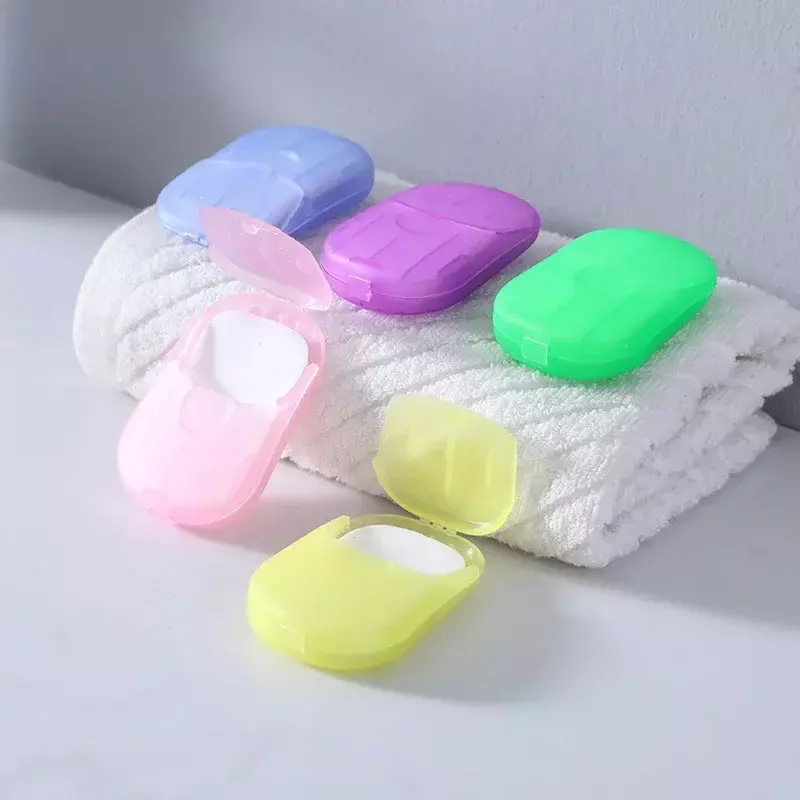 Berwarna klasik kertas sabun sekali pakai serpihan kertas sabun tangan pembersih pencuci untuk dapur toilet luar ruangan perjalanan berkemah mendaki