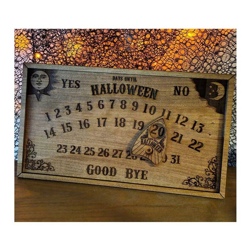 1 шт. доска обратного отсчета с магнитным эффектом, Хэллоуин, магнитная доска обратного отсчета, деревянные доски Ouija