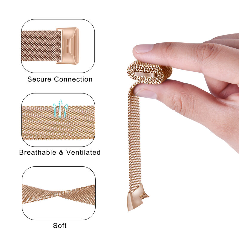 Metall Magnetische Strap Für Fitbit Gebühr 2/Ladung 3/Ladung 4/Ladung 3 SE Band Armband Armband für Fitbit Gebühr 2 3 4 Strap