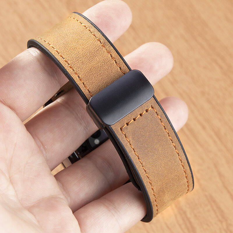 Silikon + tali kulit untuk jam tangan Huawei, gelang magnetik Fit 3, tali gelang arloji untuk jam tangan Huawei Fit 3