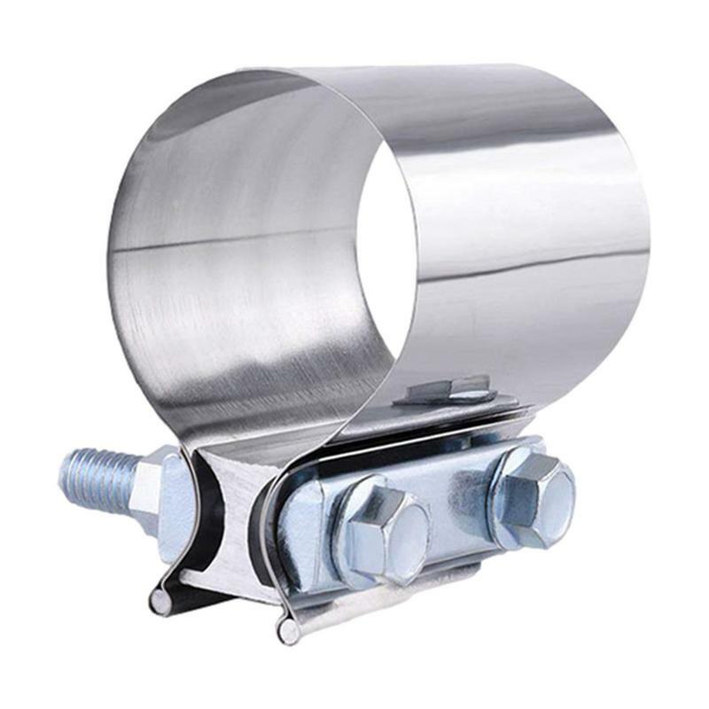 Exhaust Clamp Joiner Sleeve Clamps Exhaust Tube Pipe Exhaust Clamp Lap Joint Band Stainless Steel Automobiles Accessories