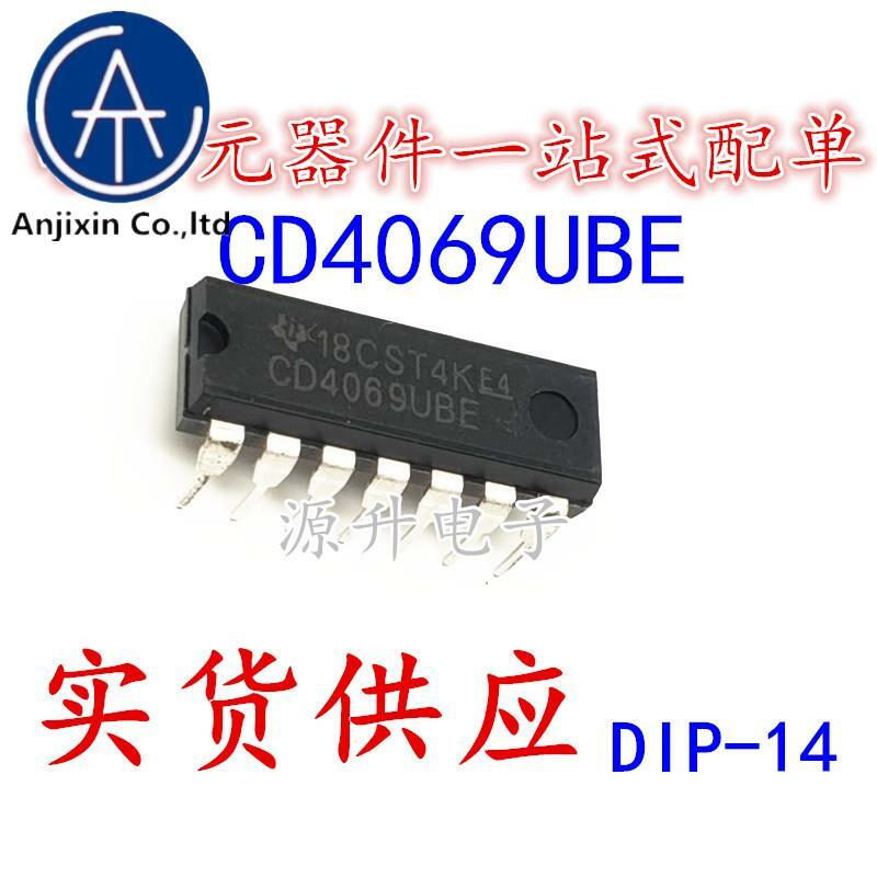 20PCS 100% orginal new CD4069UBE CD4069 logic IC chip in-line DIP-14
